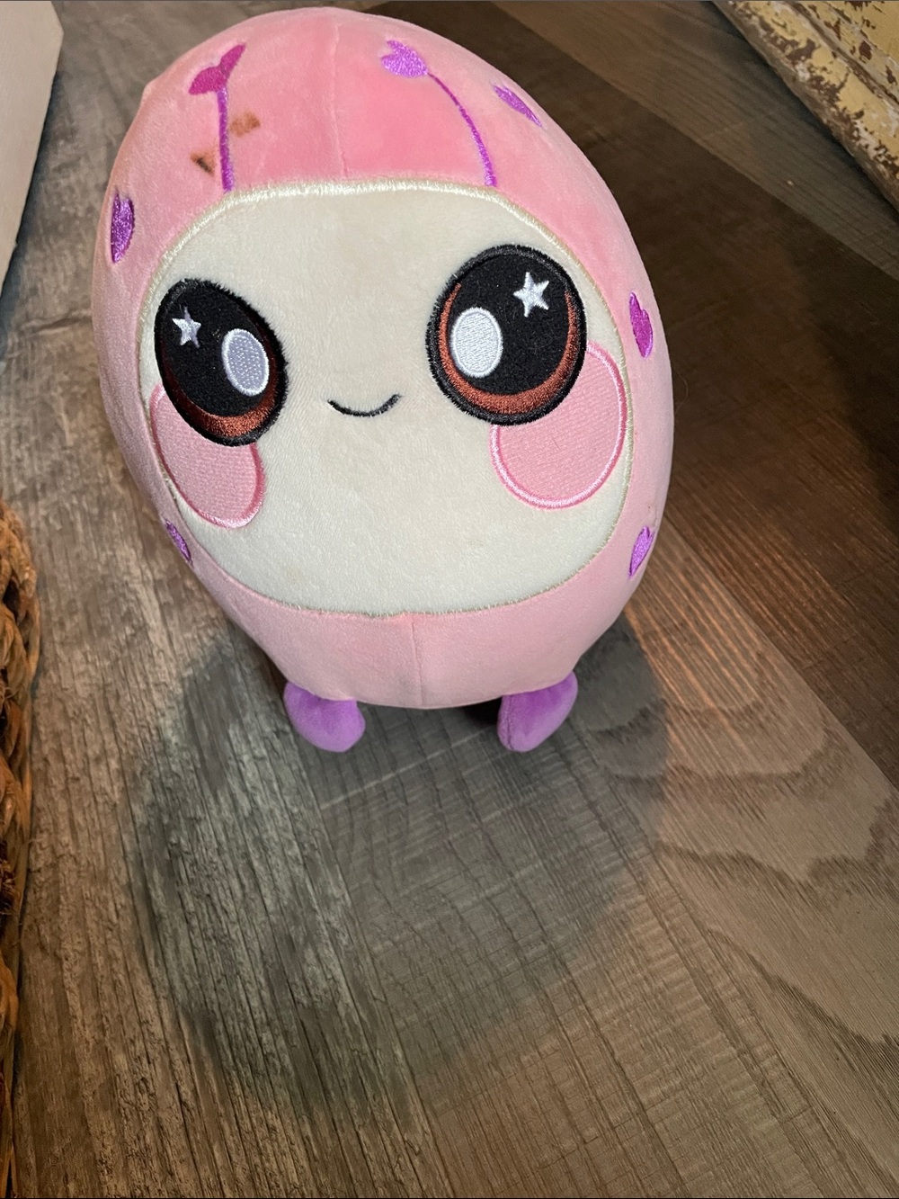 Cute Pink Heart Plush Stuffed Animal Toy - Brand Unbranded